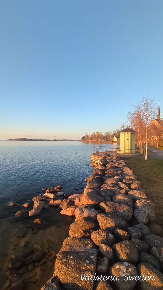 #vadstena beautiful evening in Vadstena, spring is coming ☀️☀️